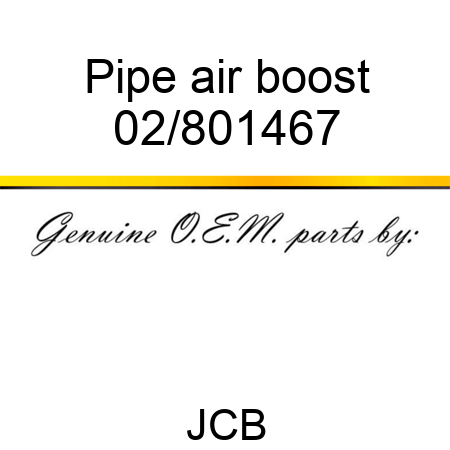 Pipe air boost 02/801467