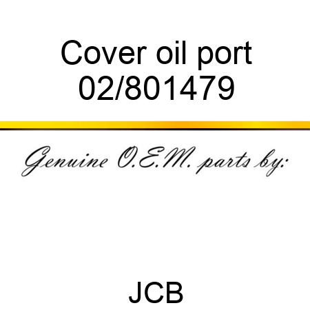 Cover oil port 02/801479