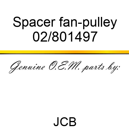 Spacer fan-pulley 02/801497