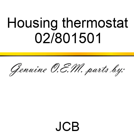 Housing thermostat 02/801501