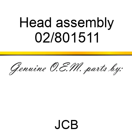 Head assembly 02/801511