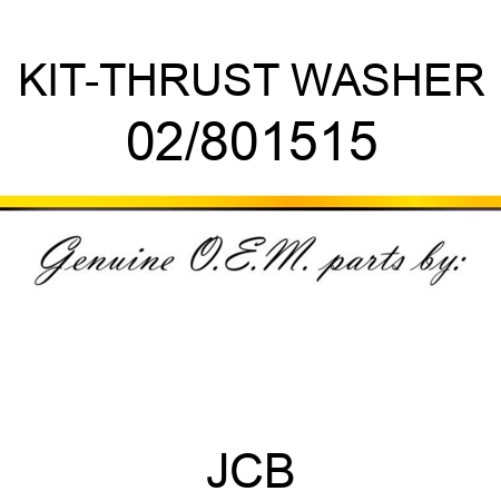 KIT-THRUST WASHER 02/801515