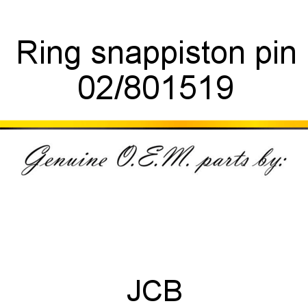 Ring, snap,piston pin 02/801519
