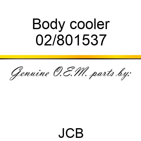 Body cooler 02/801537