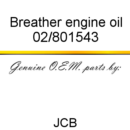 Breather, engine oil 02/801543