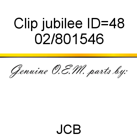 Clip, jubilee, ID=48 02/801546