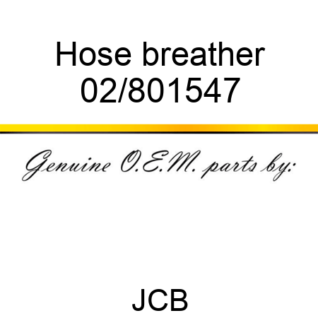 Hose breather 02/801547