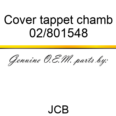 Cover tappet chamb 02/801548