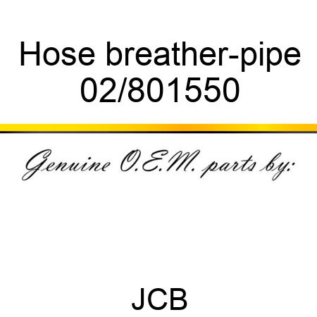 Hose breather-pipe 02/801550