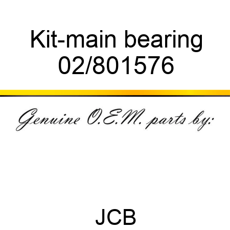 Kit-main bearing 02/801576