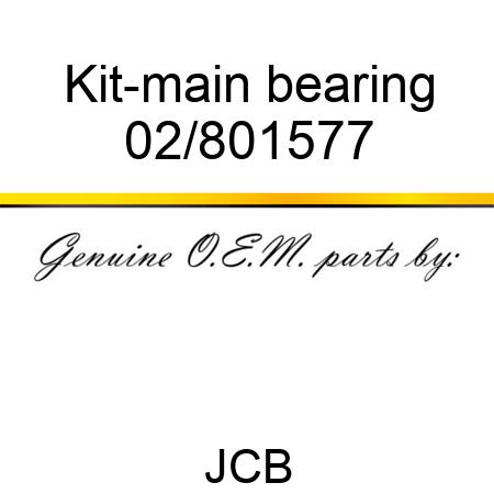 Kit-main bearing 02/801577