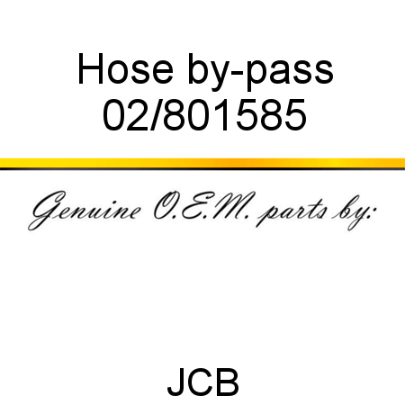 Hose, by-pass 02/801585