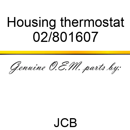 Housing thermostat 02/801607