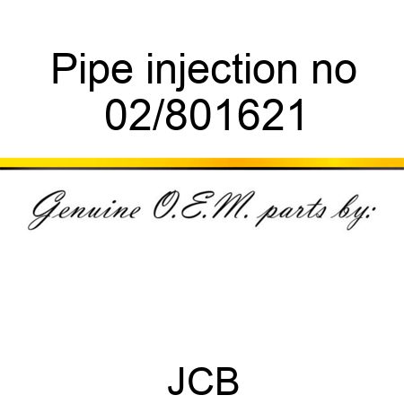 Pipe injection no 02/801621