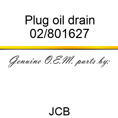 Plug oil drain 02/801627