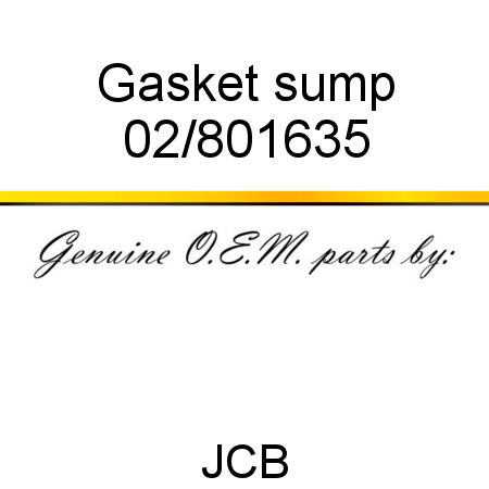 Gasket, sump 02/801635