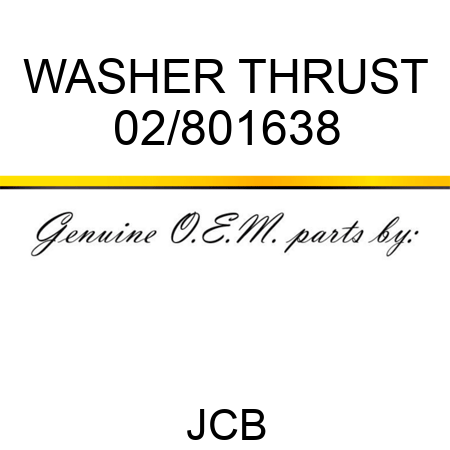 WASHER, THRUST 02/801638