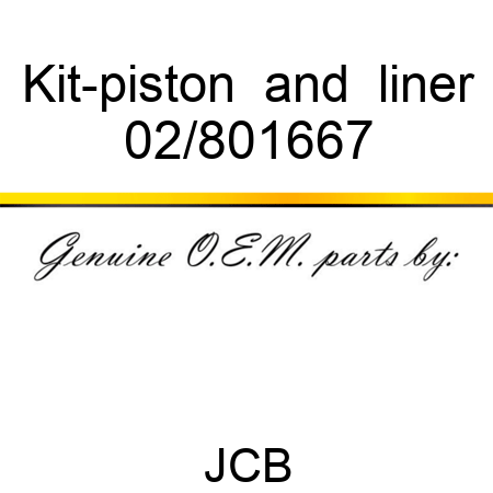 Kit-piston & liner 02/801667