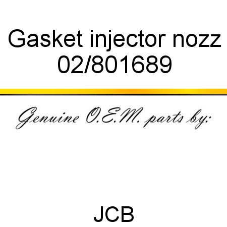 Gasket injector nozz 02/801689