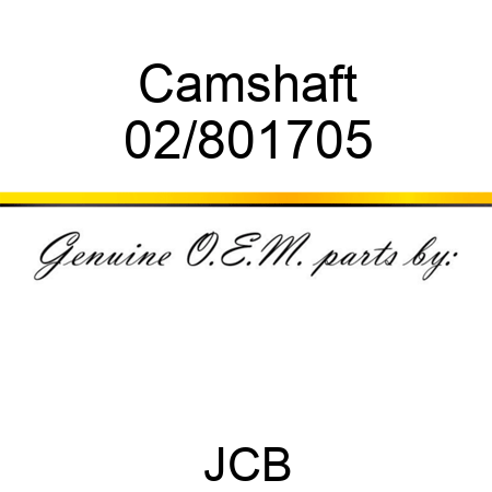 Camshaft 02/801705