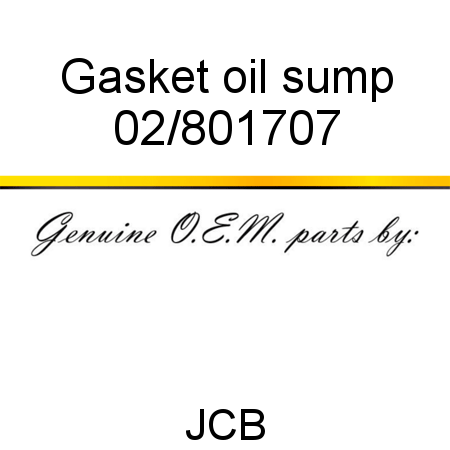 Gasket, oil sump 02/801707