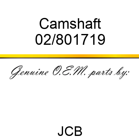 Camshaft 02/801719