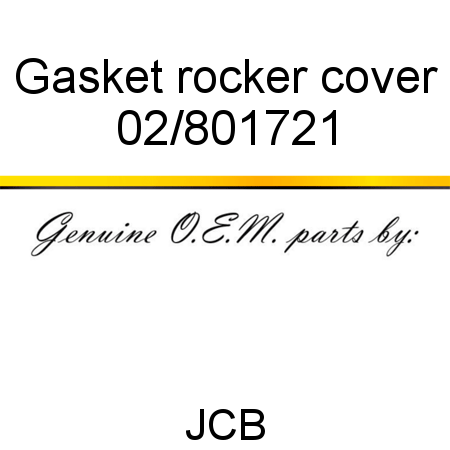 Gasket, rocker cover 02/801721