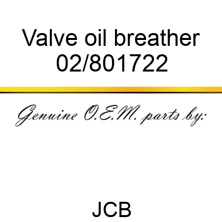 Valve oil breather 02/801722