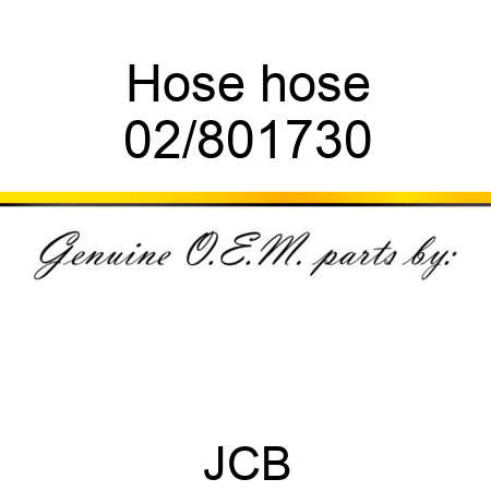 Hose hose 02/801730