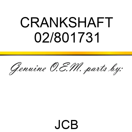 CRANKSHAFT 02/801731