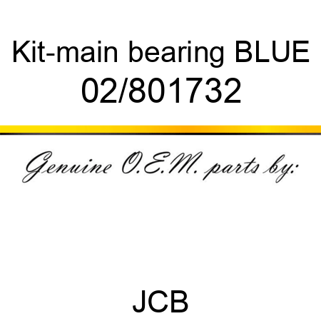 Kit-main bearing, BLUE 02/801732