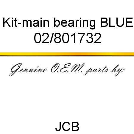 Kit-main bearing, BLUE 02/801732