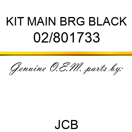 KIT MAIN BRG BLACK 02/801733