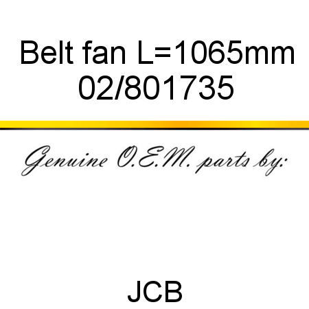 Belt, fan, L=1065mm 02/801735