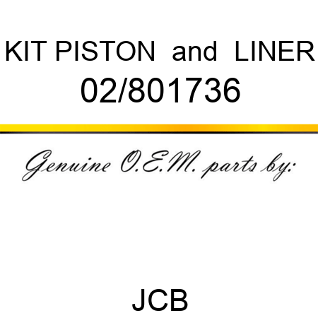 KIT PISTON & LINER 02/801736