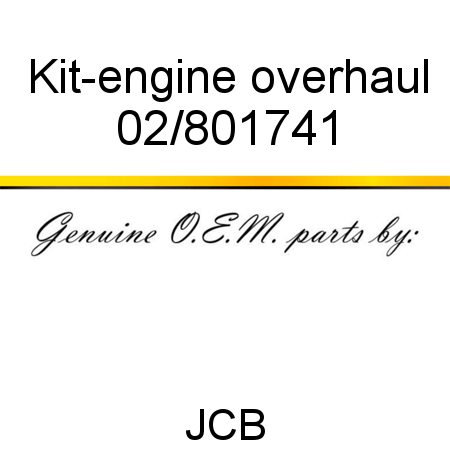 Kit-engine overhaul 02/801741