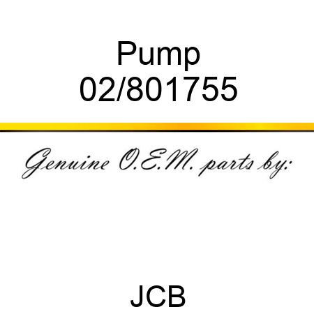 Pump 02/801755