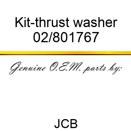 Kit-thrust washer 02/801767