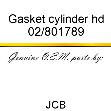 Gasket cylinder hd 02/801789