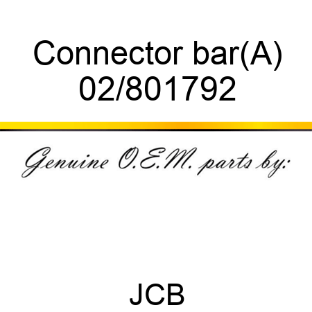 Connector bar(A) 02/801792