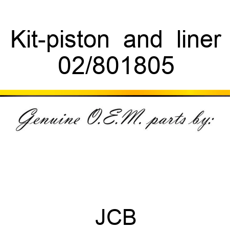 Kit-piston & liner 02/801805