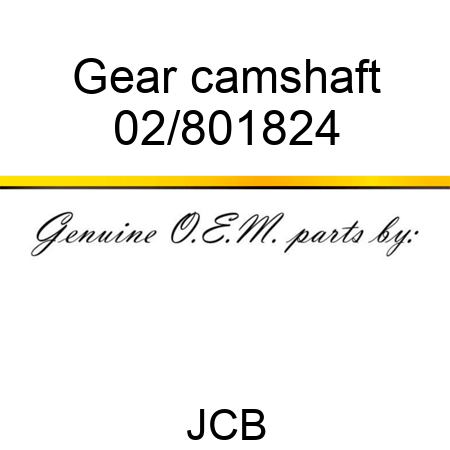 Gear camshaft 02/801824