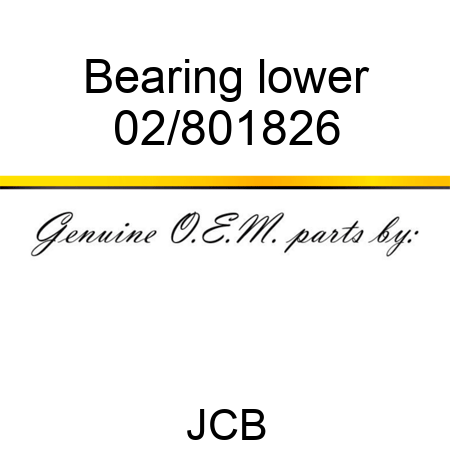 Bearing lower 02/801826