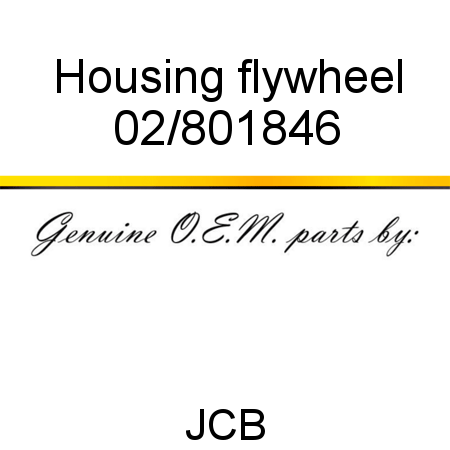 Housing, flywheel 02/801846