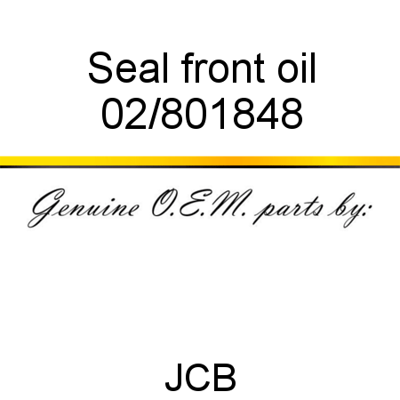 Seal, front oil 02/801848
