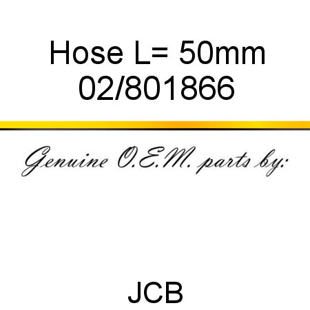 Hose, L= 50mm 02/801866