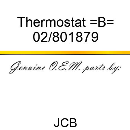 Thermostat _B_ 02/801879