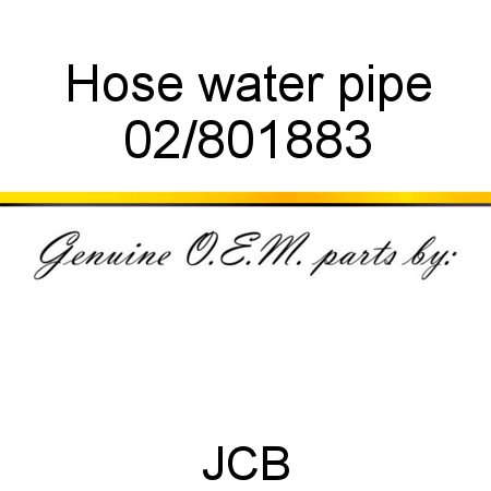 Hose, water pipe 02/801883