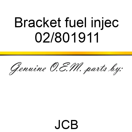 Bracket fuel injec 02/801911