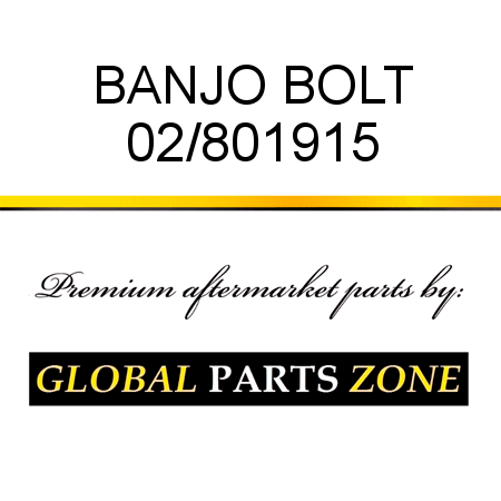 BANJO BOLT 02/801915